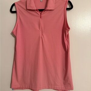 Peter Millar Coral Striped Muscle Tee